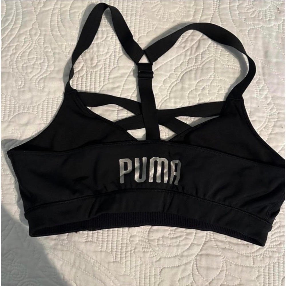3 Puma DryCell Sports Bras Womens Large Black Grey Mint Strappy Racerback